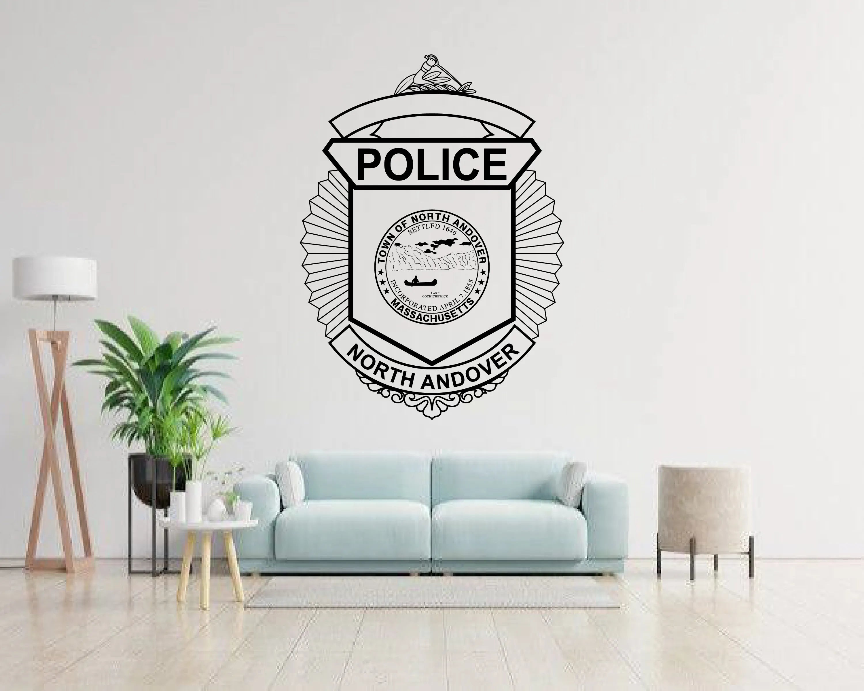 North Andover Police Department Badge Massachusetts SVG Massachusetts Law Enforcement Vector