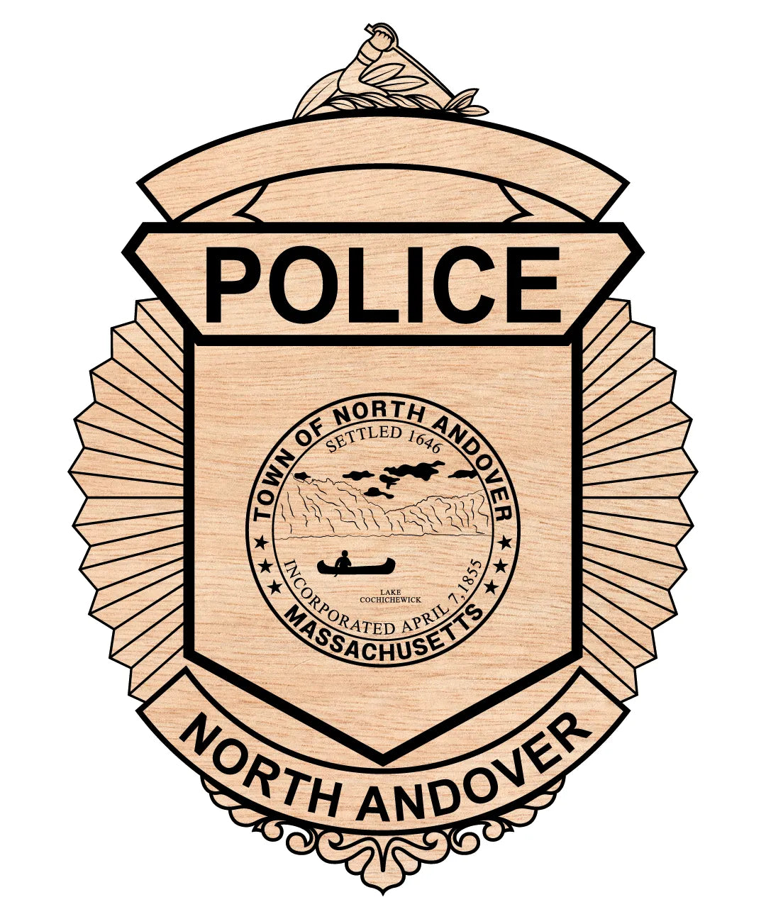 North Andover Police Department Badge Massachusetts SVG Massachusetts Law Enforcement Vector