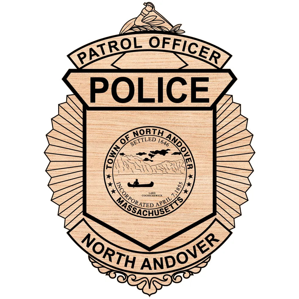 North Andover Police Patrol Officer Badge SVG Massachusetts Law Enforcement Vector