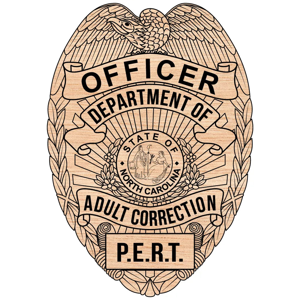 North Carolina Department of Adult Correction Officer PERT Badge SVG North Carolina Law Enforcement Vector