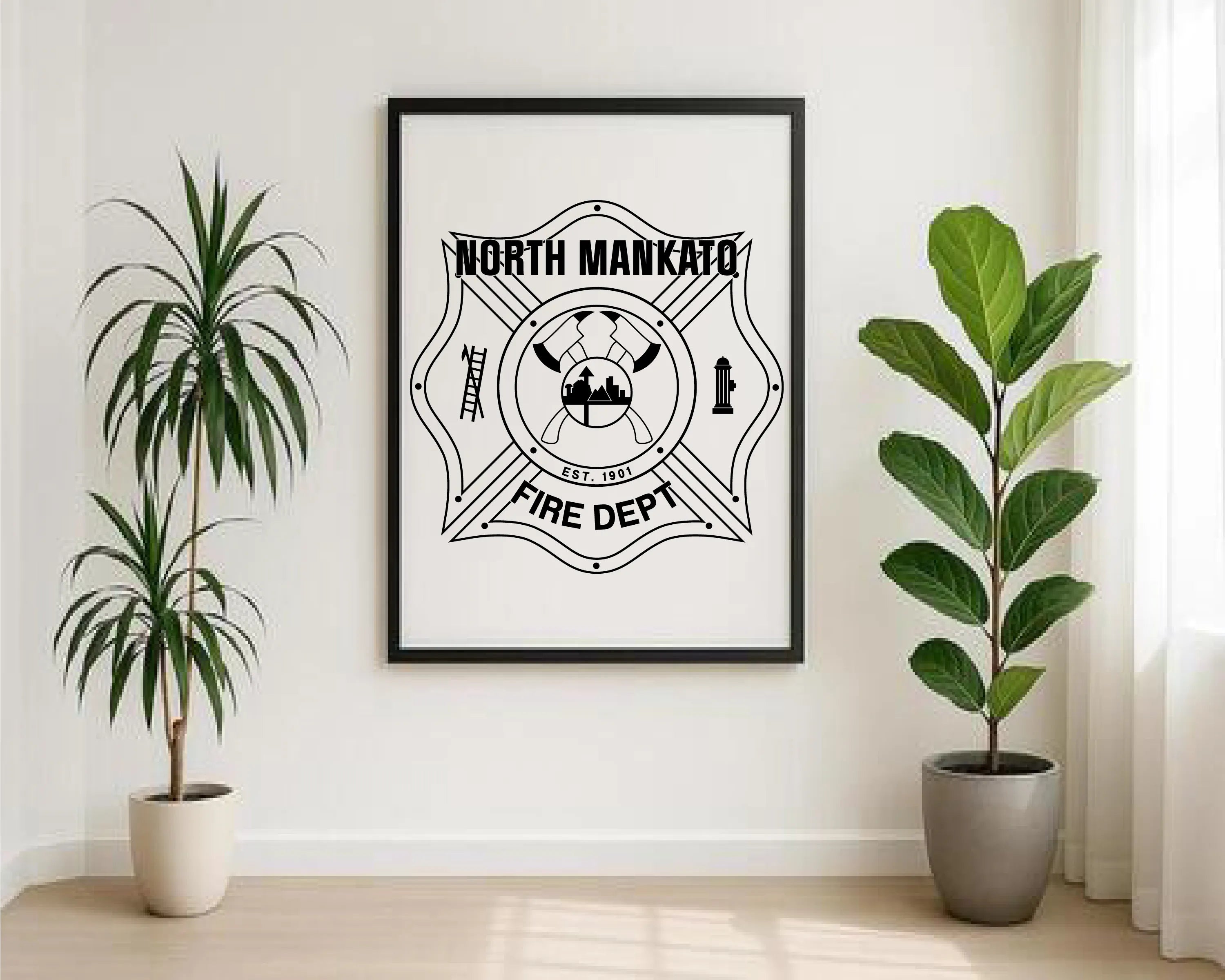 North Mankato Fire Department Logo SVG Minnesota Firefighter Vector