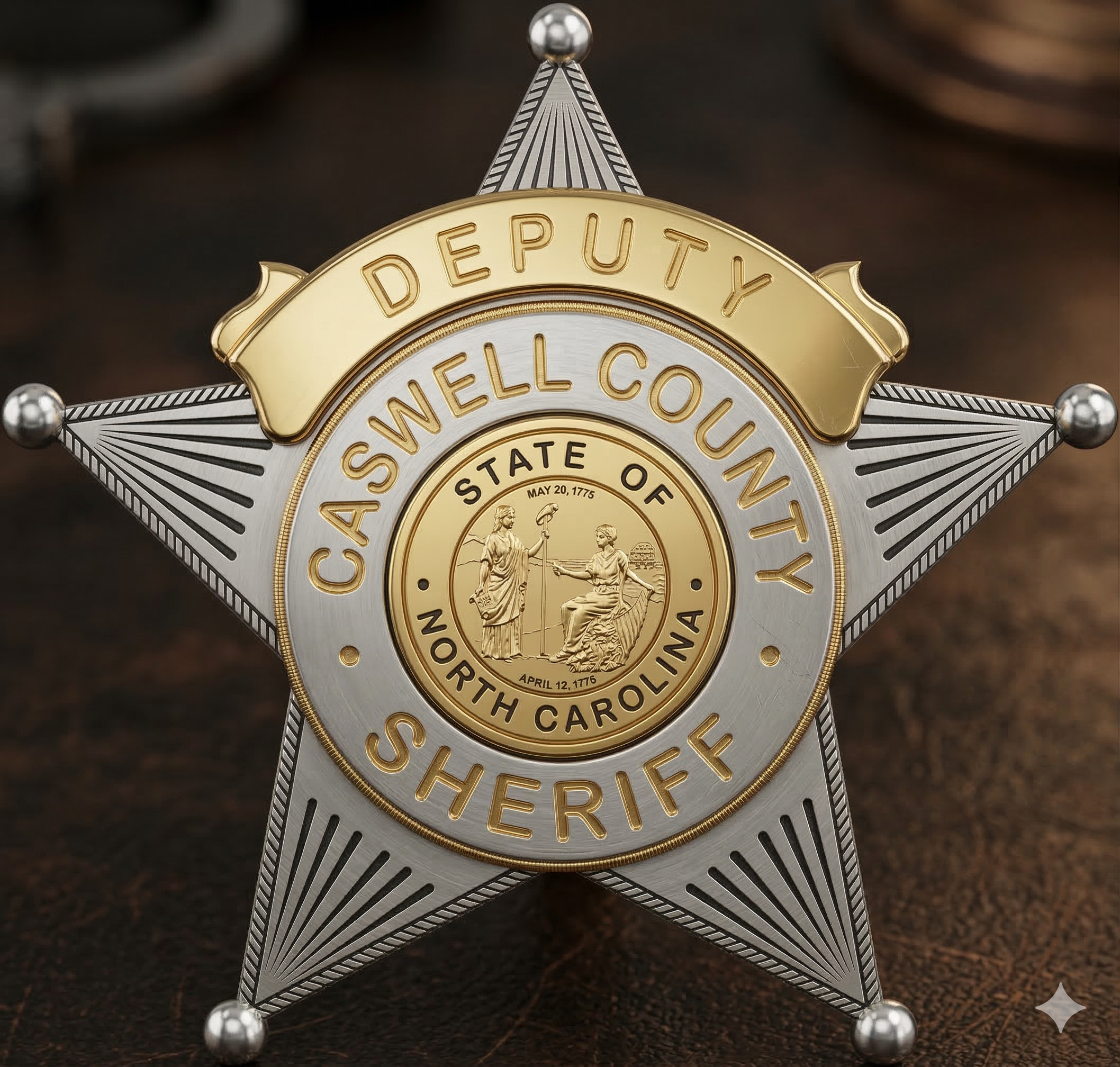 Caswell County Deputy Sheriff Badge SVG

North Carolina Law Enforcement Vector

Sheriff Office 5-Point Star Emblem

Deputy Plaque Engraving File

Caswell County Sign CNC File