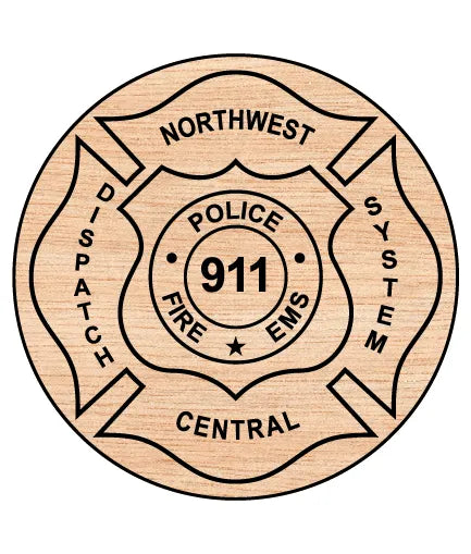 Northwest Central Dispatch System Badge SVG 911 Police Fire EMS Vector