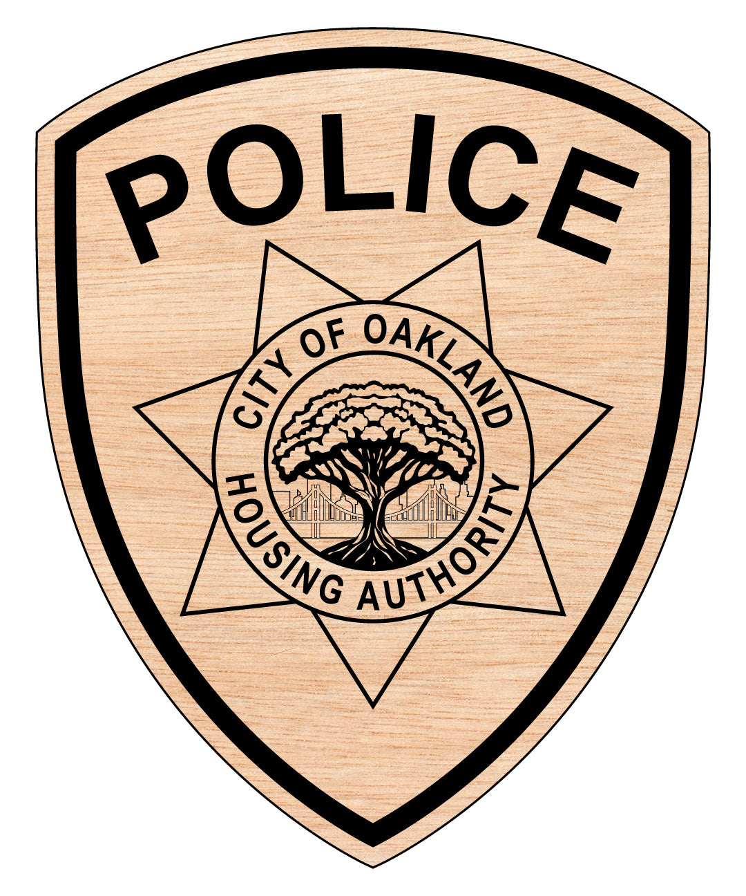 Oakland Housing Authority Police Department Patch SVG, Oakland Housing Police Patch Vector, Police Department Patch SVG, Law Enforcement Patch Emblem, Police Patch Vector, Patch Engraving File