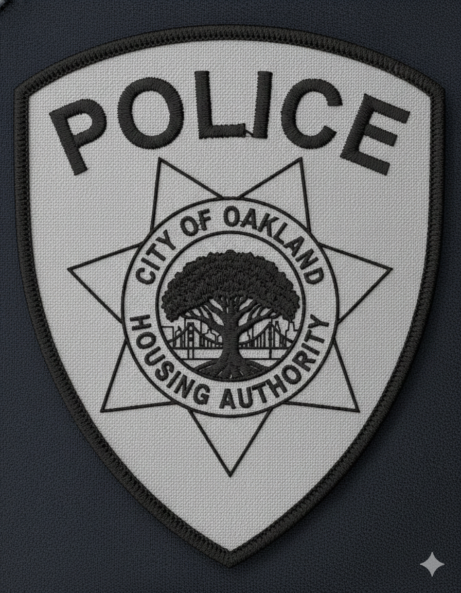 Oakland Housing Authority Police Department Patch SVG, Oakland Housing Police Patch Vector, Police Department Patch SVG, Law Enforcement Patch Emblem, Police Patch Vector, Patch Engraving File