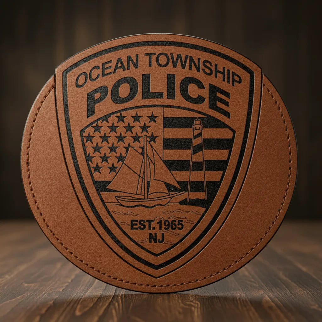 Ocean Township Police Patch SVG

New Jersey Law Enforcement Vector Design

Sailboat and Lighthouse Shield Engraving File

Ocean Township NJ Police Sign CNC File

American Flag Police Badge Vector for Lasers