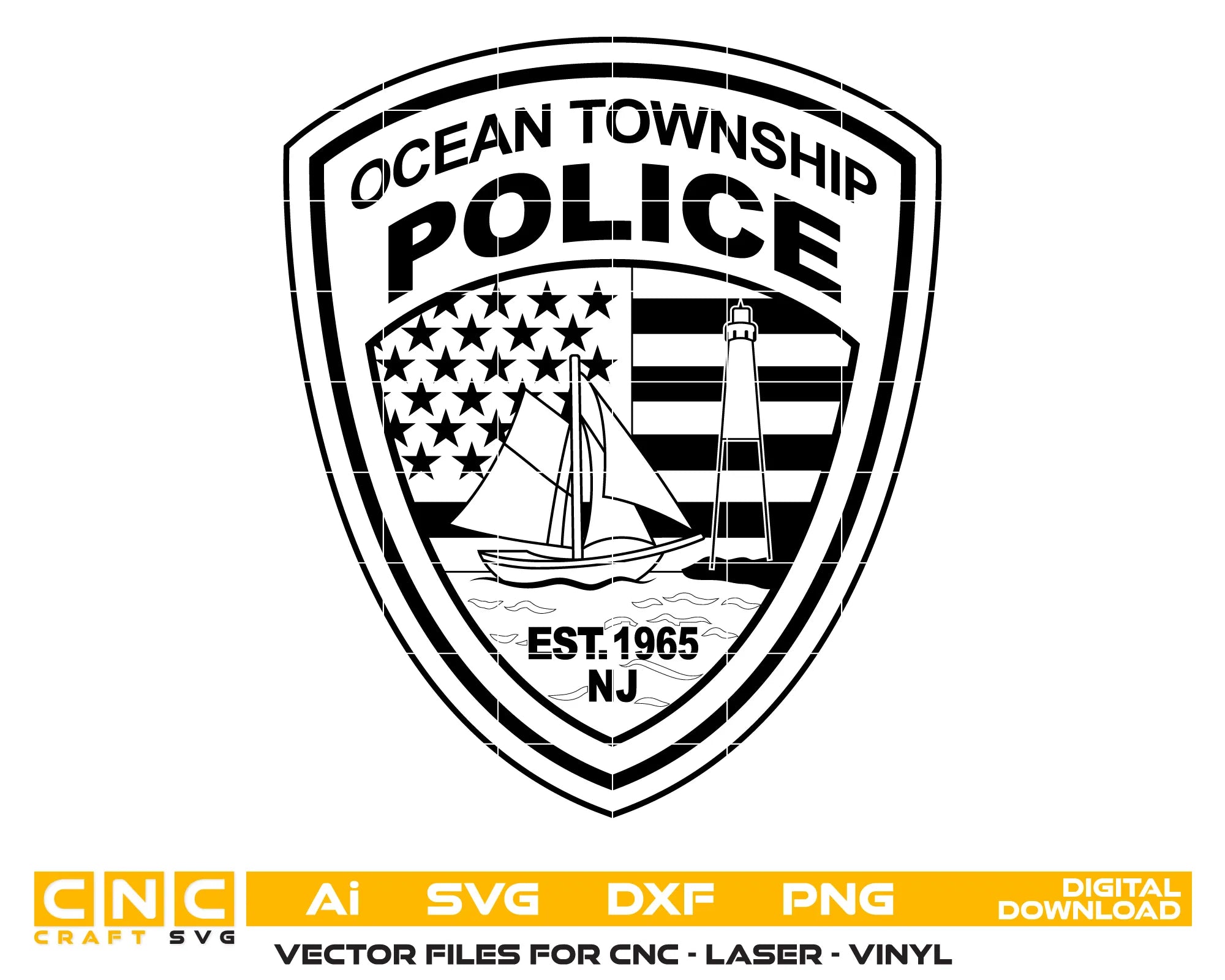 Ocean Township Police Patch SVG