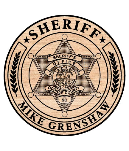 Oconee County Sheriff Mike Crenshaw Badge South Carolina SVG Sheriff Vector