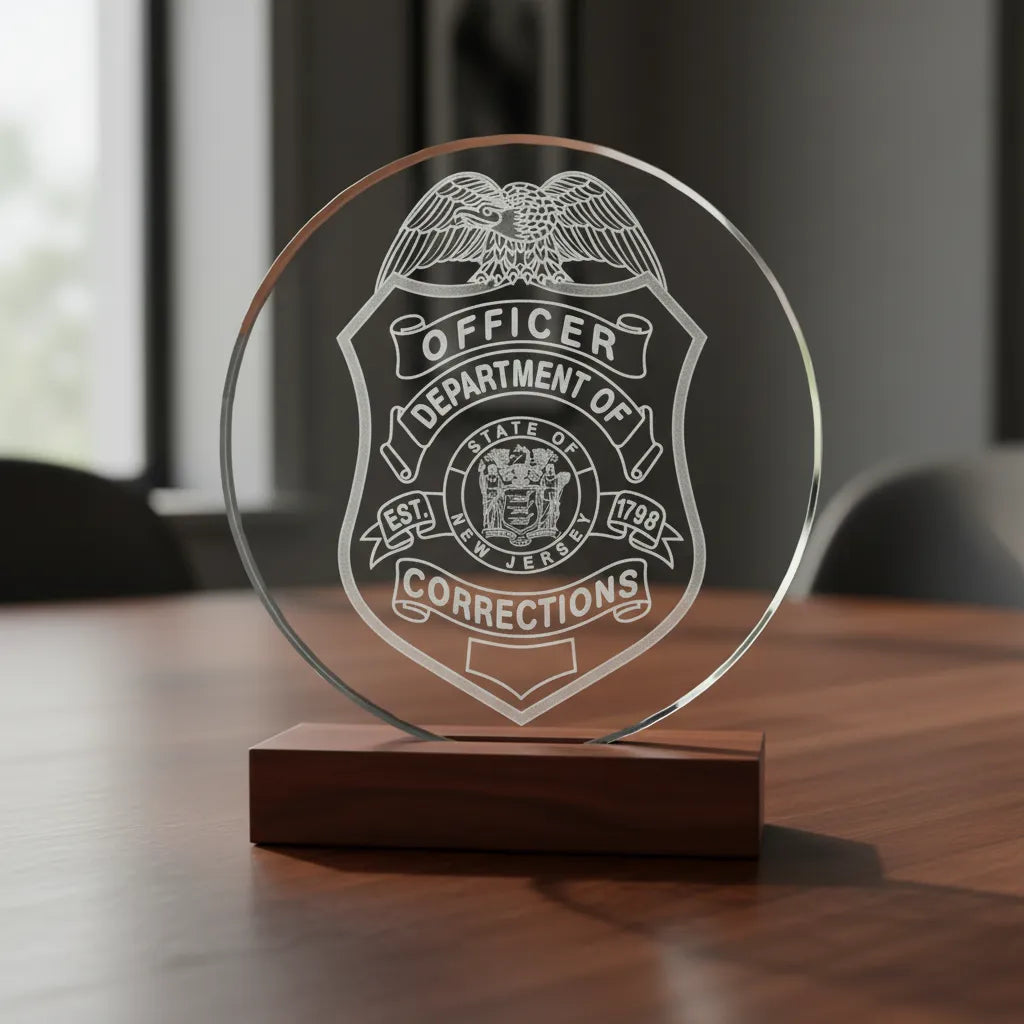 NJ Department of Corrections Officer Badge SVG for CNC

NJ DOC Badge Logo Vector for Laser Engraving

NJ Department of Corrections Emblem for Wood Carving

Professional NJ Corrections Officer Badge Vector Design

NJ DOC SVG Logo for CNC Router Projects