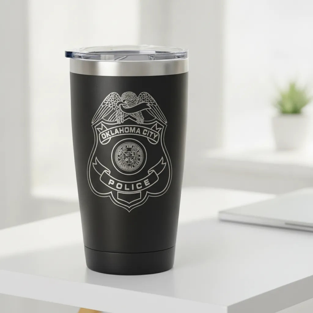Oklahoma City OK Police Badge SVG

Oklahoma Law Enforcement Shield Vector

City of Oklahoma City Seal Engraving File

Eagle Topped Police Badge Sign CNC File

Blank Plate Police Shield Vector for Lasers