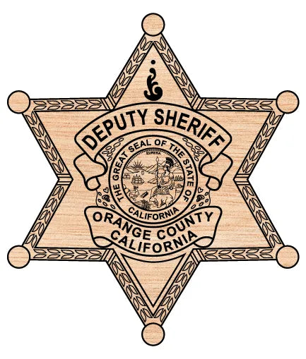 Orange County Deputy Sheriff Badge California SVG Law Enforcement Vector