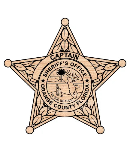 Orange County Sheriff Captain Badge SVG Florida Law Enforcement Vector