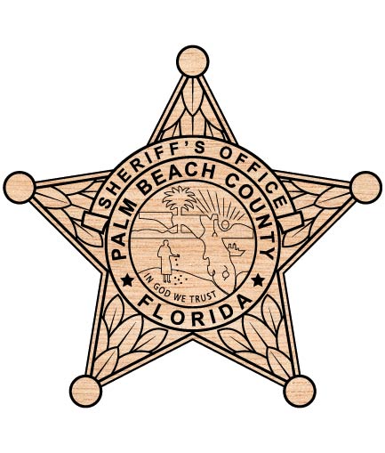 Palm Beach County Sheriff Badge SVG

Florida Law Enforcement Vector

Sheriffs Office 5-Point Star Emblem

Deputy Plaque Engraving File

Palm Beach County Sign CNC File