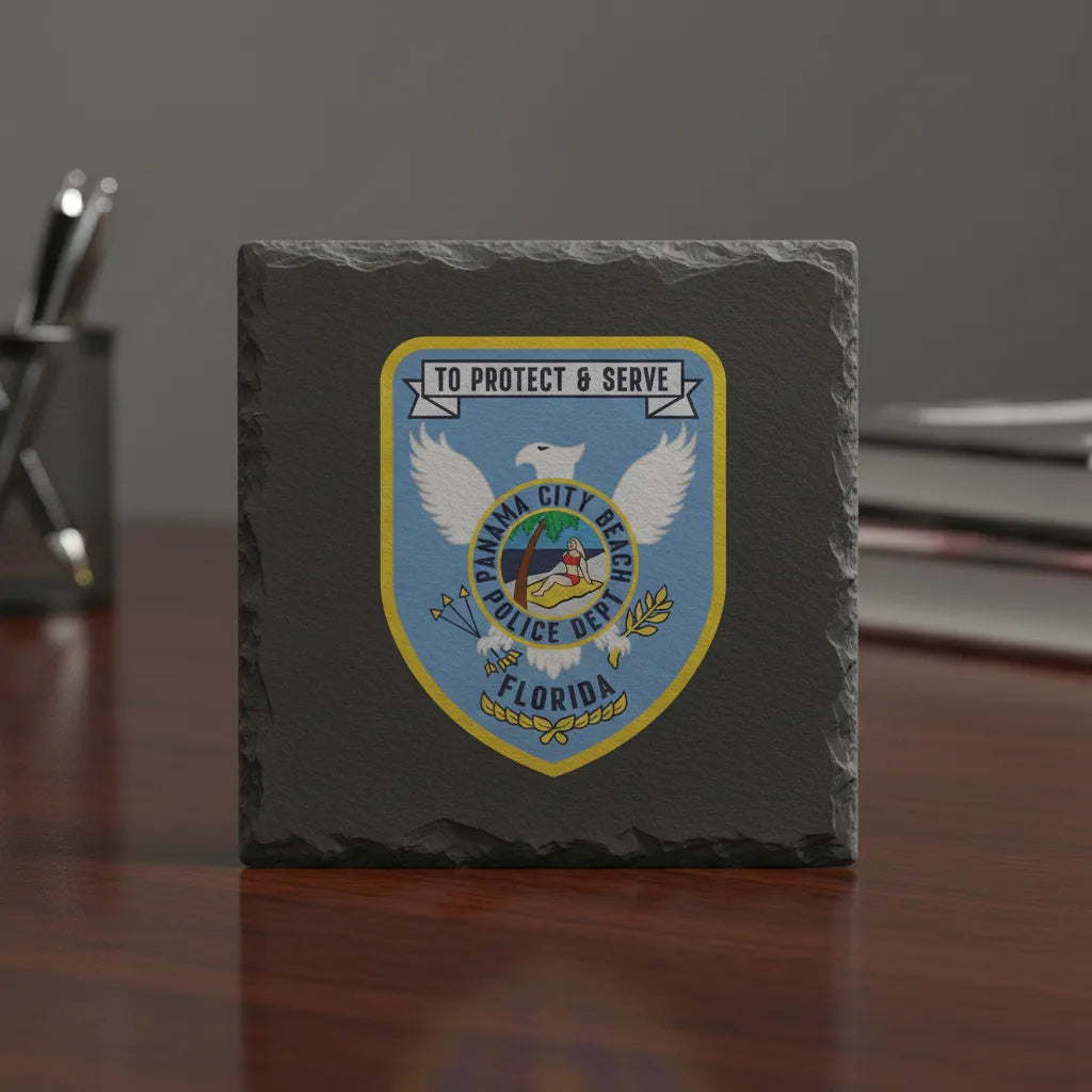 Panama City Beach Police Patch Color SVG

Florida Law Enforcement Sublimation File

Police Patch Vector for UV Printing

Panama City Beach Police Apparel Design

Eagle and Beach Shield Vector File