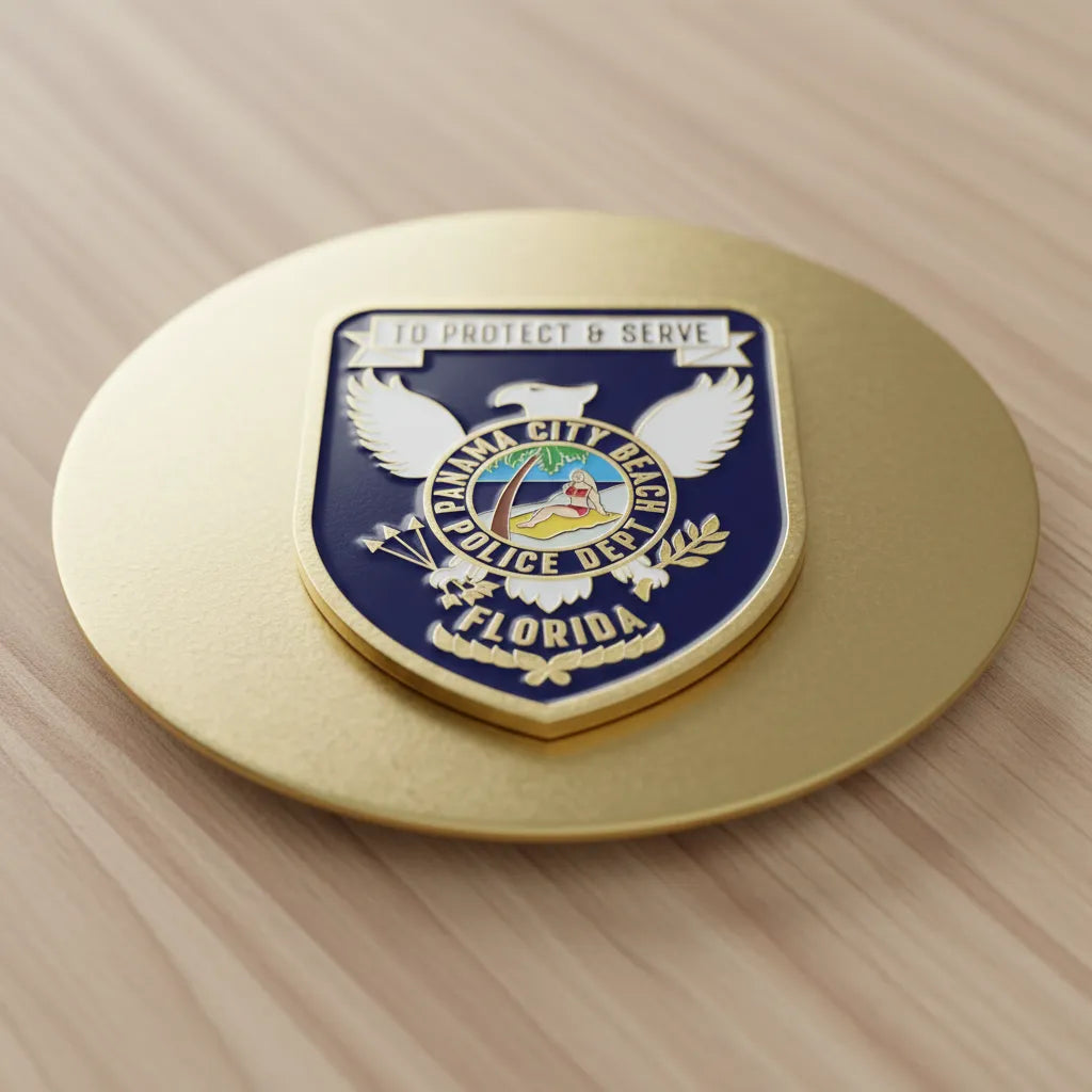 Panama City Beach Police Patch Color SVG

Florida Law Enforcement Sublimation File

Police Patch Vector for UV Printing

Panama City Beach Police Apparel Design

Eagle and Beach Shield Vector File