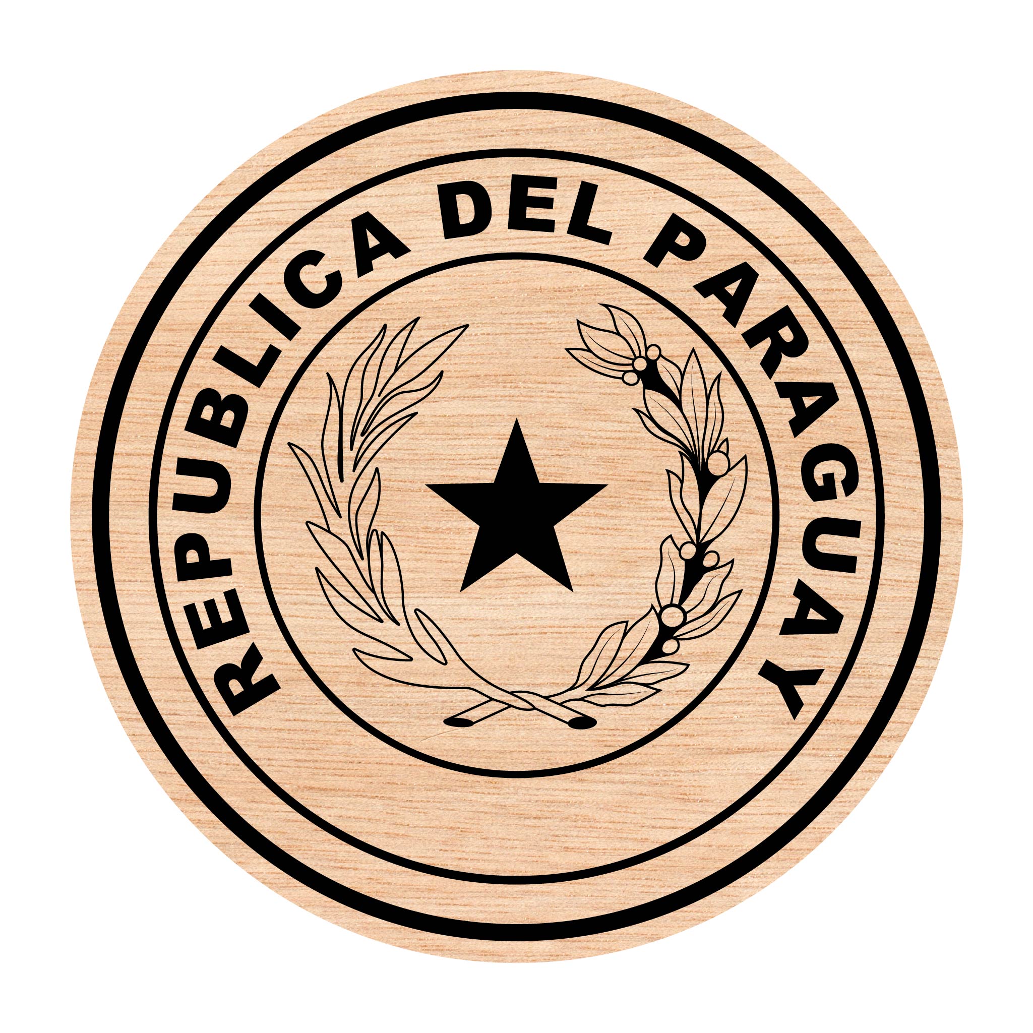Paraguay National Seal SVG for CNC

Paraguay Coat of Arms Vector for Laser Engraving

Republica Del Paraguay Emblem for Wood Carving

Professional Paraguay National Seal Design

Paraguay SVG Seal Logo for CNC Router Projects