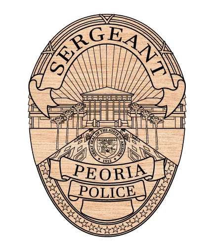 Peoria Police Sergeant Badge SVG Arizona Law Enforcement Vector