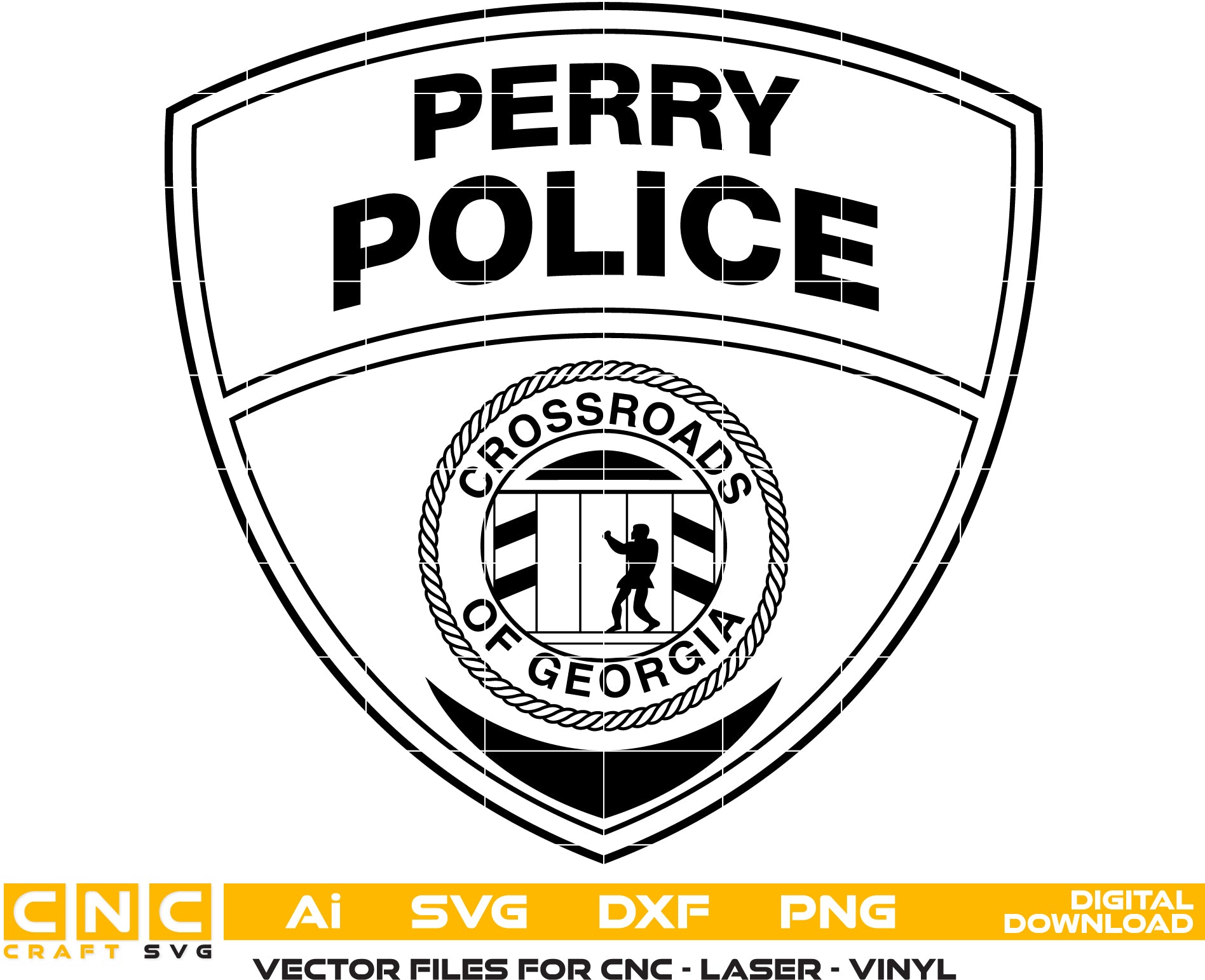Perry Police Department Patch SVG

Georgia Law Enforcement Vector Design

Police Patch Engraving File

Perry Police Sign CNC File

Police Patch Vector for Laser Cutting