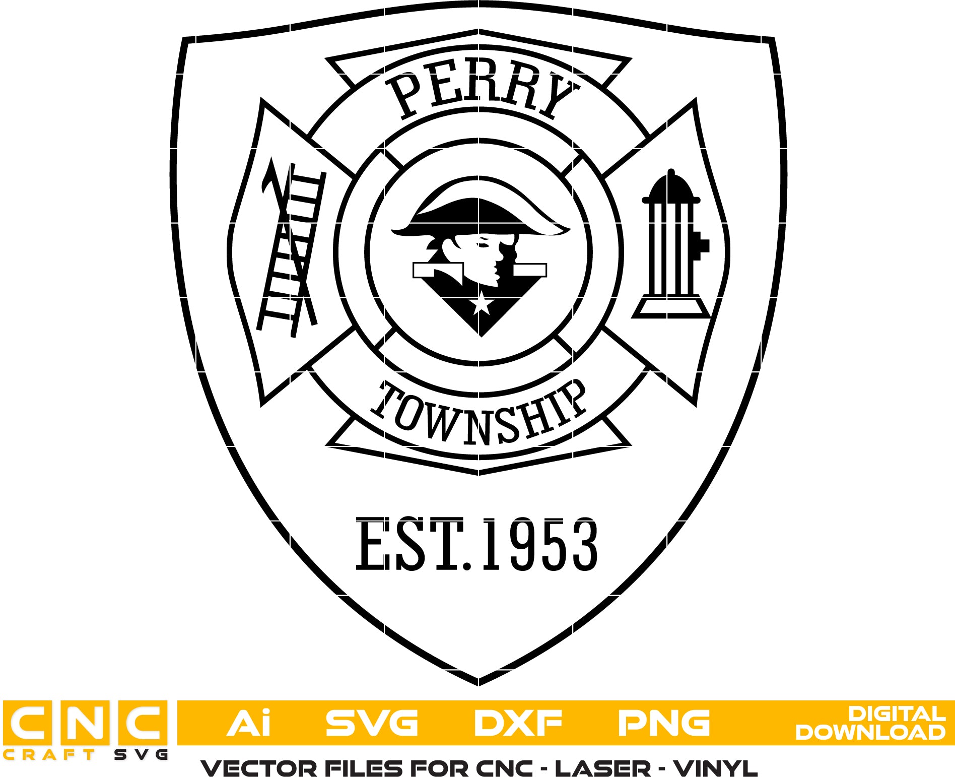 Perry Township Fire Department Patch SVG

First Responder Firefighter Vector Design

Minuteman Fire Badge Engraving File

Perry Township Fire Sign CNC File

Fire Department Shield Vector for Laser Cutting