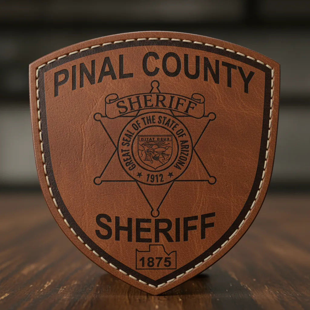 Pinal County Sheriff Badge SVG

Arizona Law Enforcement Vector Design

Sheriff Shield Engraving File

Pinal County Sign CNC File

Sheriff Badge Vector for Laser Cutting