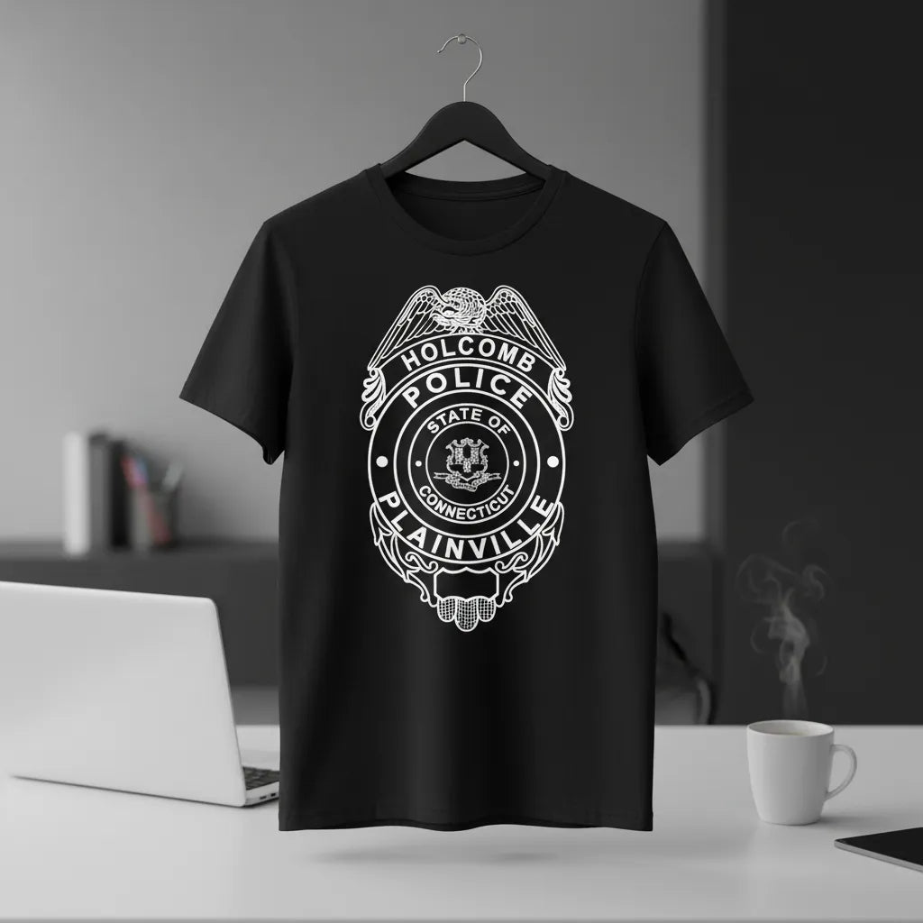 Plainville Holcomb Police Badge SVG

Connecticut Law Enforcement Vector Design

Eagle Police Badge Engraving File

Plainville Police Sign CNC File

Connecticut State Seal Badge Vector for Laser Cutting
