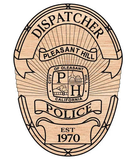 Pleasant Hill Police Dispatcher Badge SVG California Vector