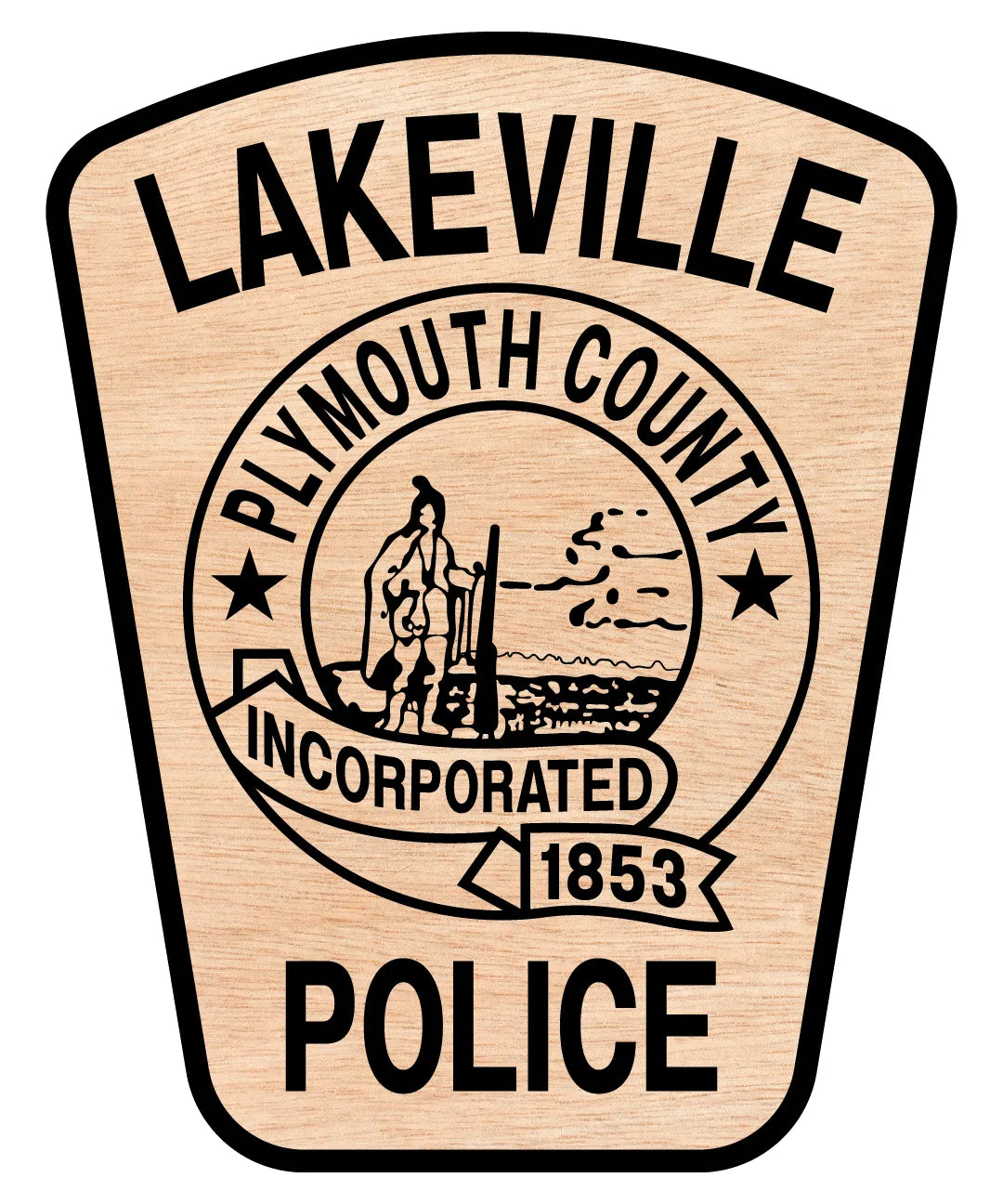 Plymouth County Police Department Patch Lakeville SVG Massachusetts Law Enforcement Vector
