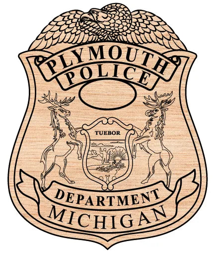 Plymouth Police Department Badge SVG Michigan Law Enforcement Vector