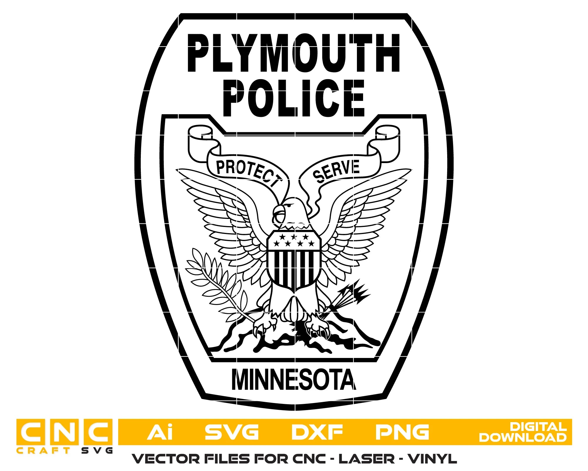 Plymouth Police Department Patch Minnesota SVG Minnesota Law Enforcement Vector