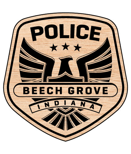 Beech Grove Police Badge SVG

Indiana Law Enforcement Vector Design

Modern Police Eagle Shield Emblem

Beech Grove IN Police Engraving File

Police Badge CNC Router File
