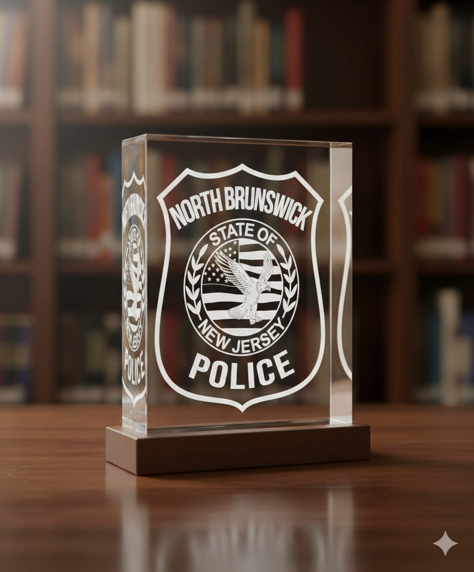 North Brunswick Police Patch SVG

New Jersey Law Enforcement Vector Design

Eagle and American Flag Police Emblem

Police Shield Laser Engraving File

North Brunswick NJ Sign CNC File
