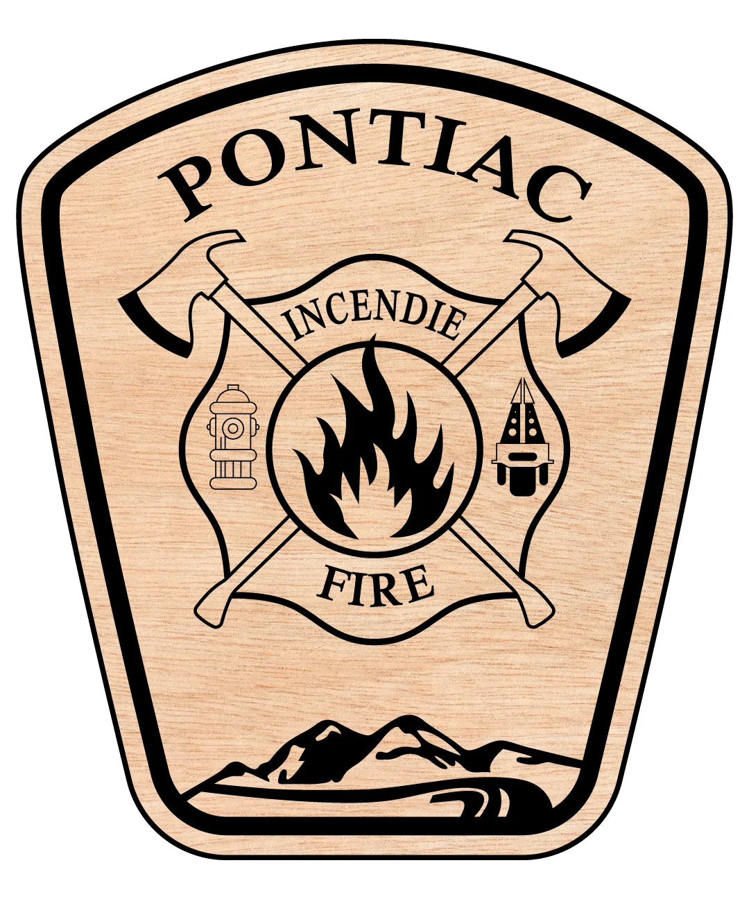 Pontiac Fire Department Logo SVG Quebec Firefighter Vector