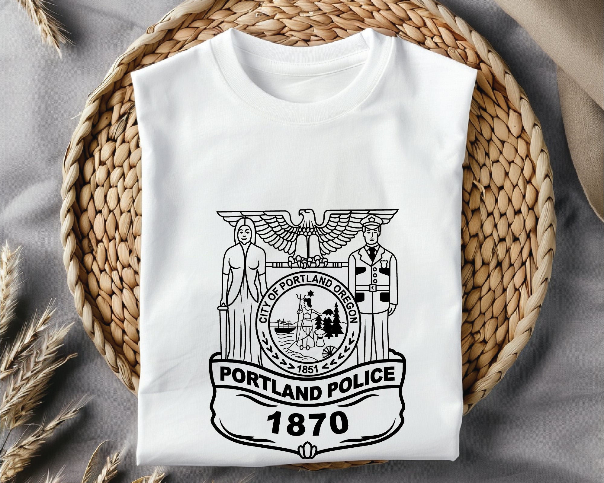 Portland Police Badge SVG

Oregon Law Enforcement Vector

Portland Police Officer Badge Design

City of Portland Seal 1851 Emblem

Historic Police Badge CNC File