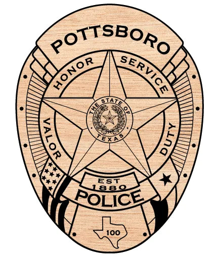 Pottsboro Police Department Badge Texas SVG Police Vector