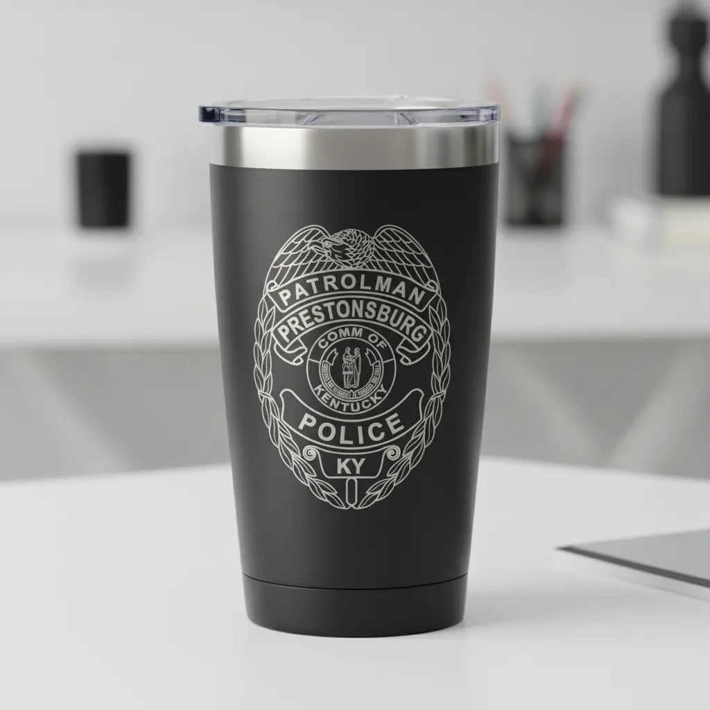 Prestonsburg Patrolman Police Badge SVG

Kentucky Law Enforcement Vector Design

Eagle Laurel Wreath Badge Engraving File

Prestonsburg KY Police Sign CNC File

Commonwealth of Kentucky Seal Vector for Lasers