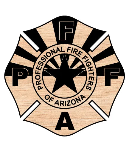 Professional Fire Fighters Badge Arizona SVG Firefighter Vector