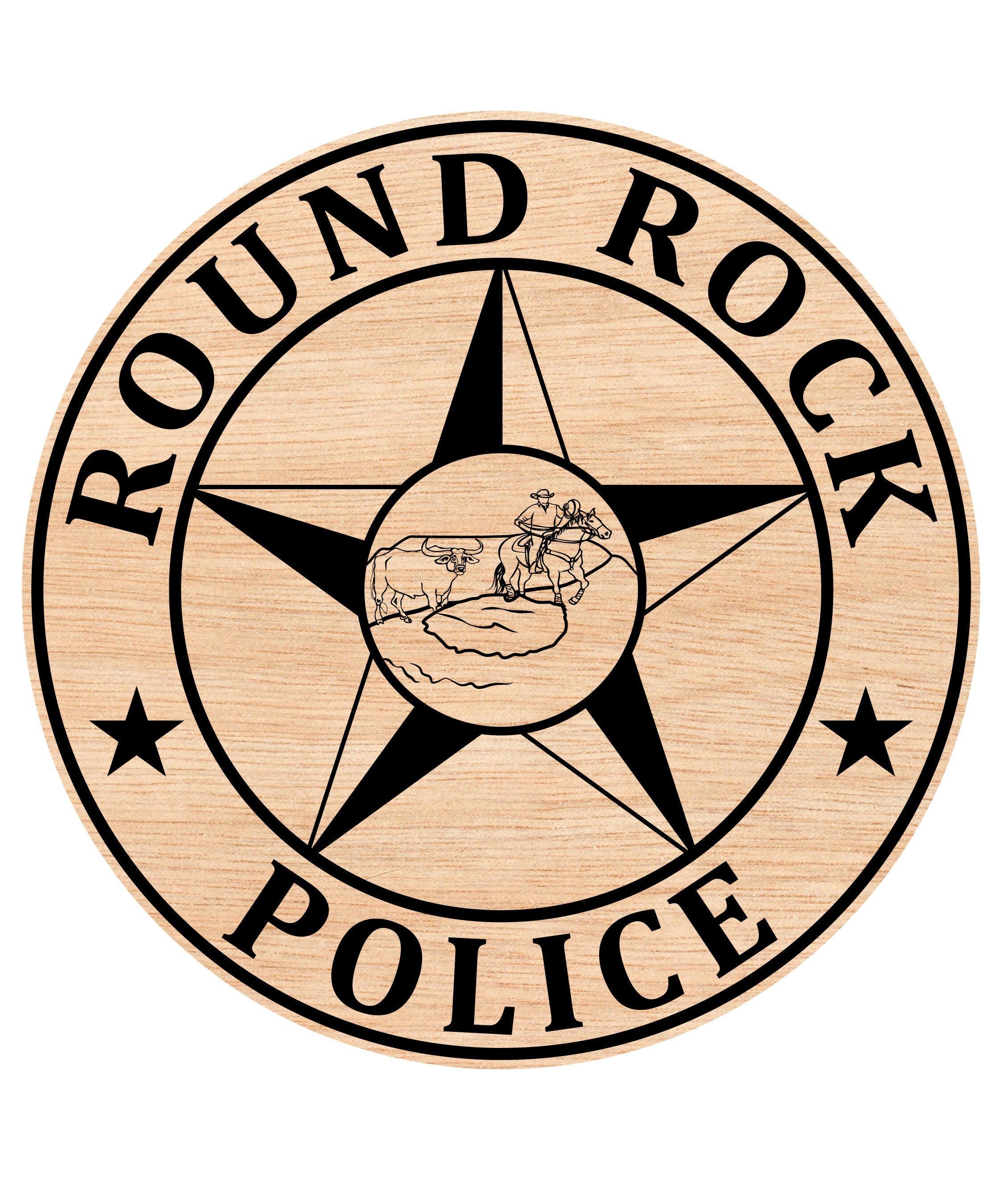 Round Rock  Texas Police Seal Woodin