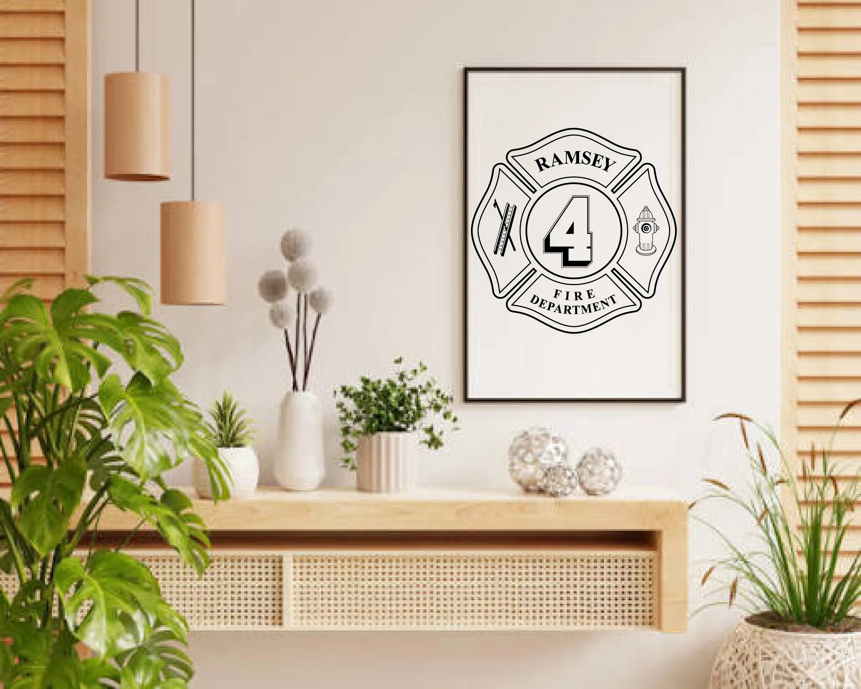 Ramsey Fire Department Patch SVG Firefighter Vector