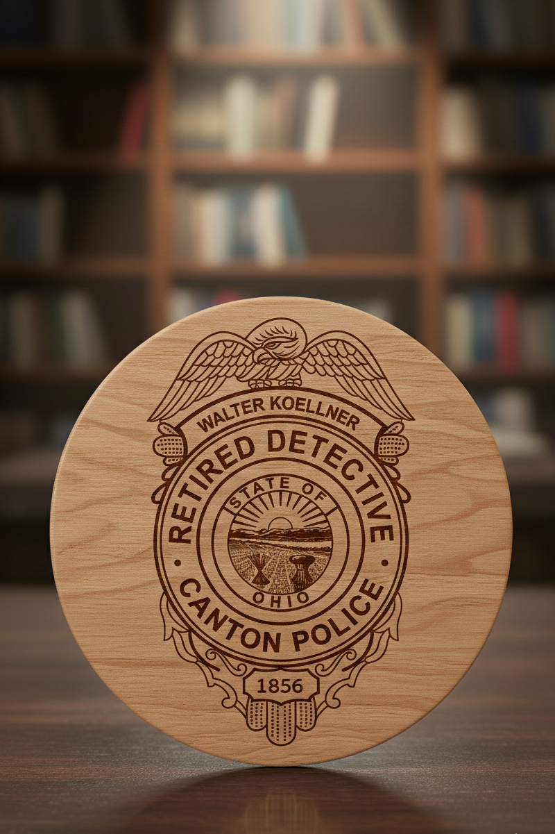 City of Canton Police Badge SVG

Ohio Law Enforcement Vector Design

State of Ohio Seal Police Emblem

Retired Detective Shield Engraving File

Canton OH Police Sign CNC File