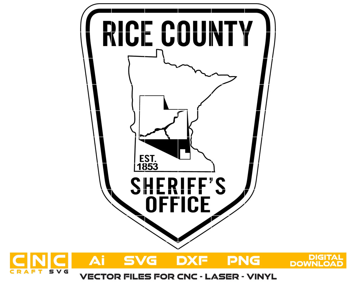 Rice County Sheriff's Office Patch SVG Minnesota Vector