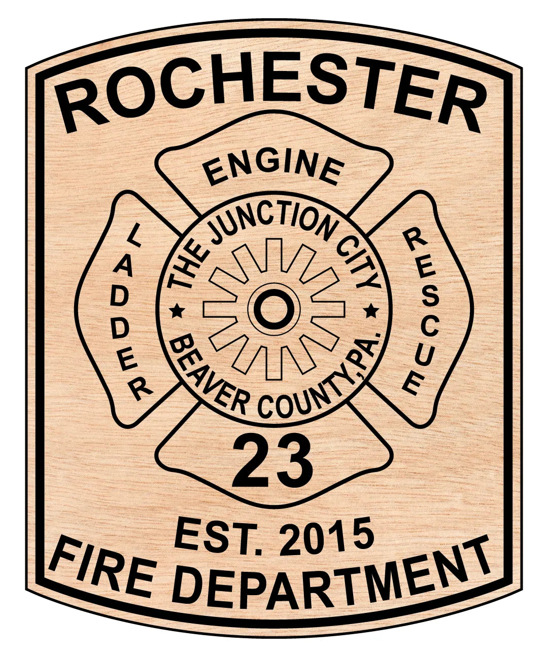 Rochester Fire Department Patch SVG Pennsylvania Firefighter Vector