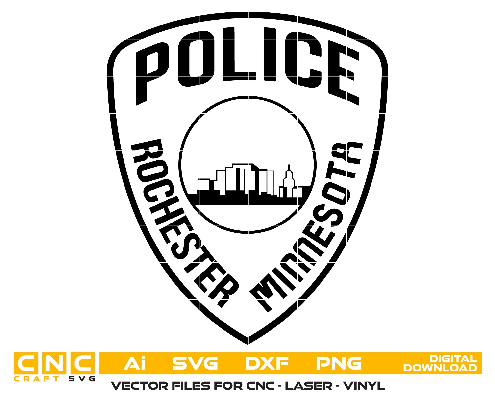 Rochester Police Department Patch Minnesota SVG Minnesota Law Enforcement Vector