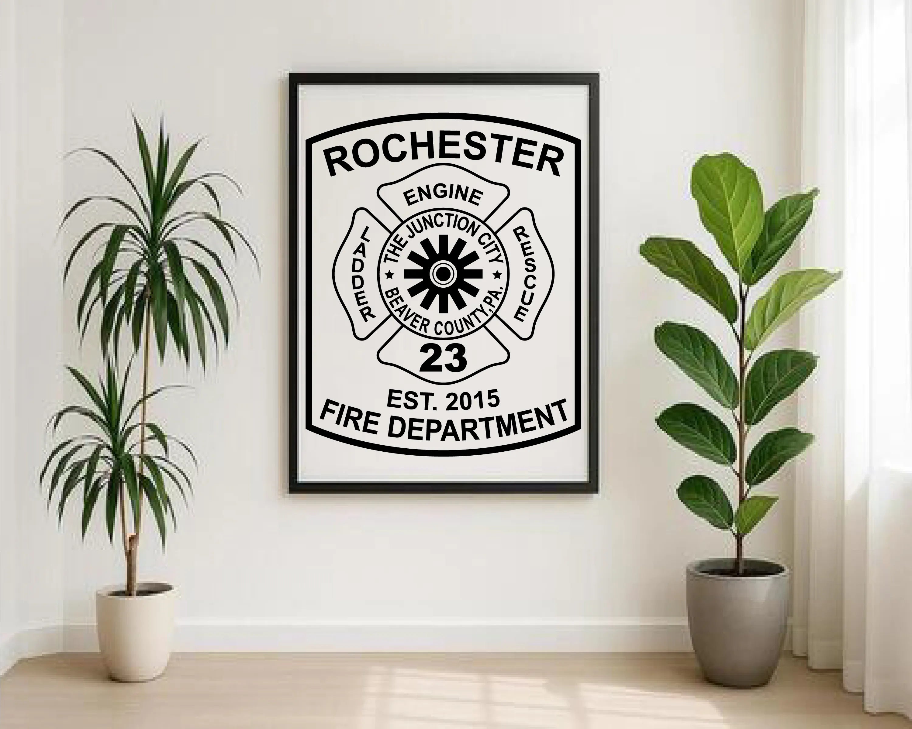 Rochester Township Fire Department Logo SVG Pennsylvania Firefighter Vector