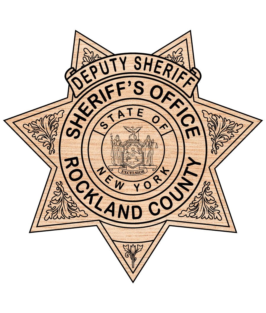 Rockland County Deputy Sheriff Badge SVG

New York Law Enforcement Vector Design

NY State Seal Police Emblem

Deputy Sheriff Star for Engraving

Rockland County Shield CNC File