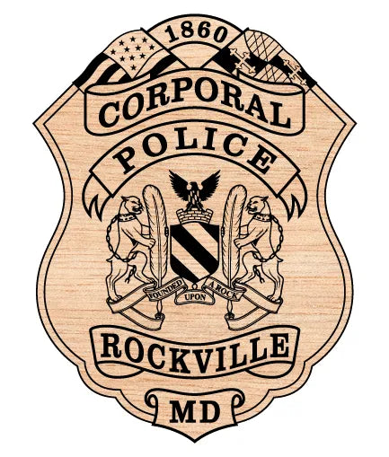 Rockville Police Corporal Badge SVG Maryland Law Enforcement Vector