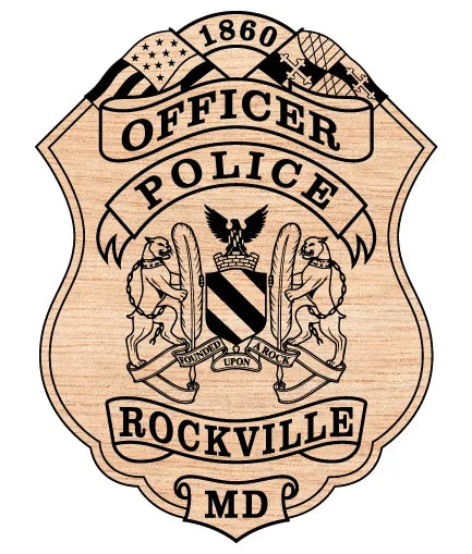 Rockville Police Officer Badge SVG Maryland Law Enforcement Vector