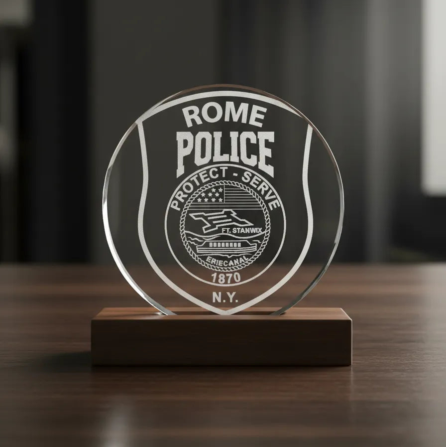 Rome Police Department Patch SVG

New York Law Enforcement Vector Design

Ft Stanwix and Erie Canal Engraving File

Rome NY Police Sign CNC File

Police Shield Patch Vector for Laser Cutting