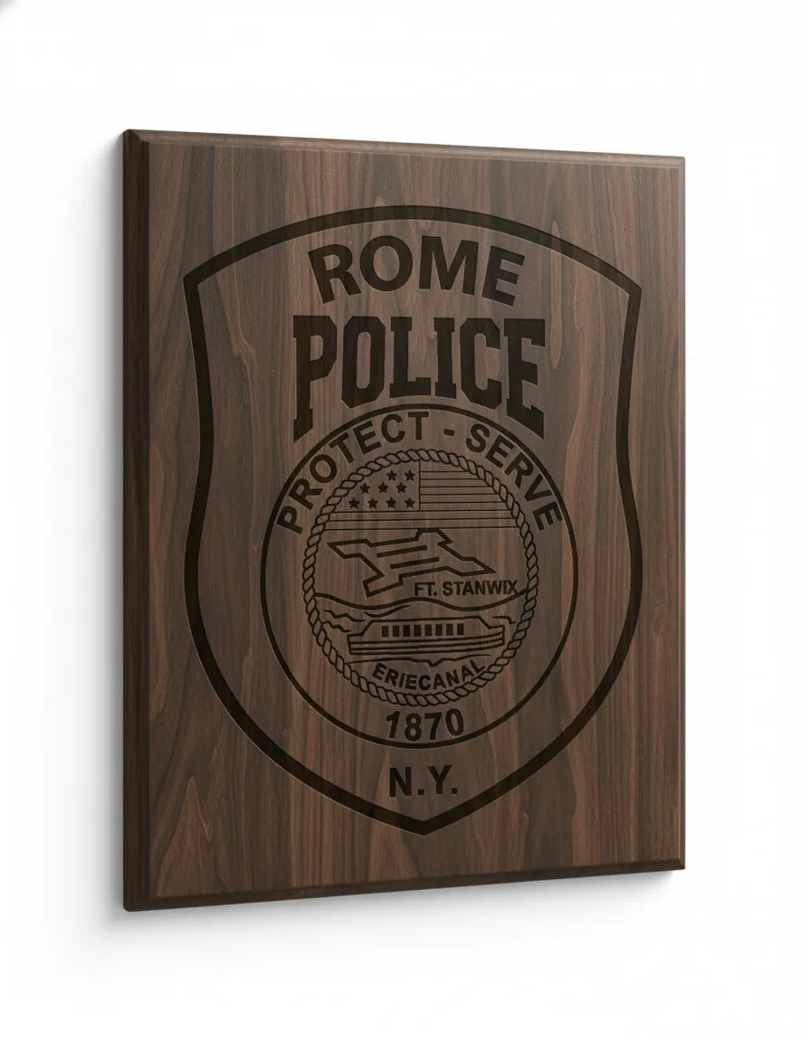Rome Police Department Patch SVG

New York Law Enforcement Vector Design

Ft Stanwix and Erie Canal Engraving File

Rome NY Police Sign CNC File

Police Shield Patch Vector for Laser Cutting