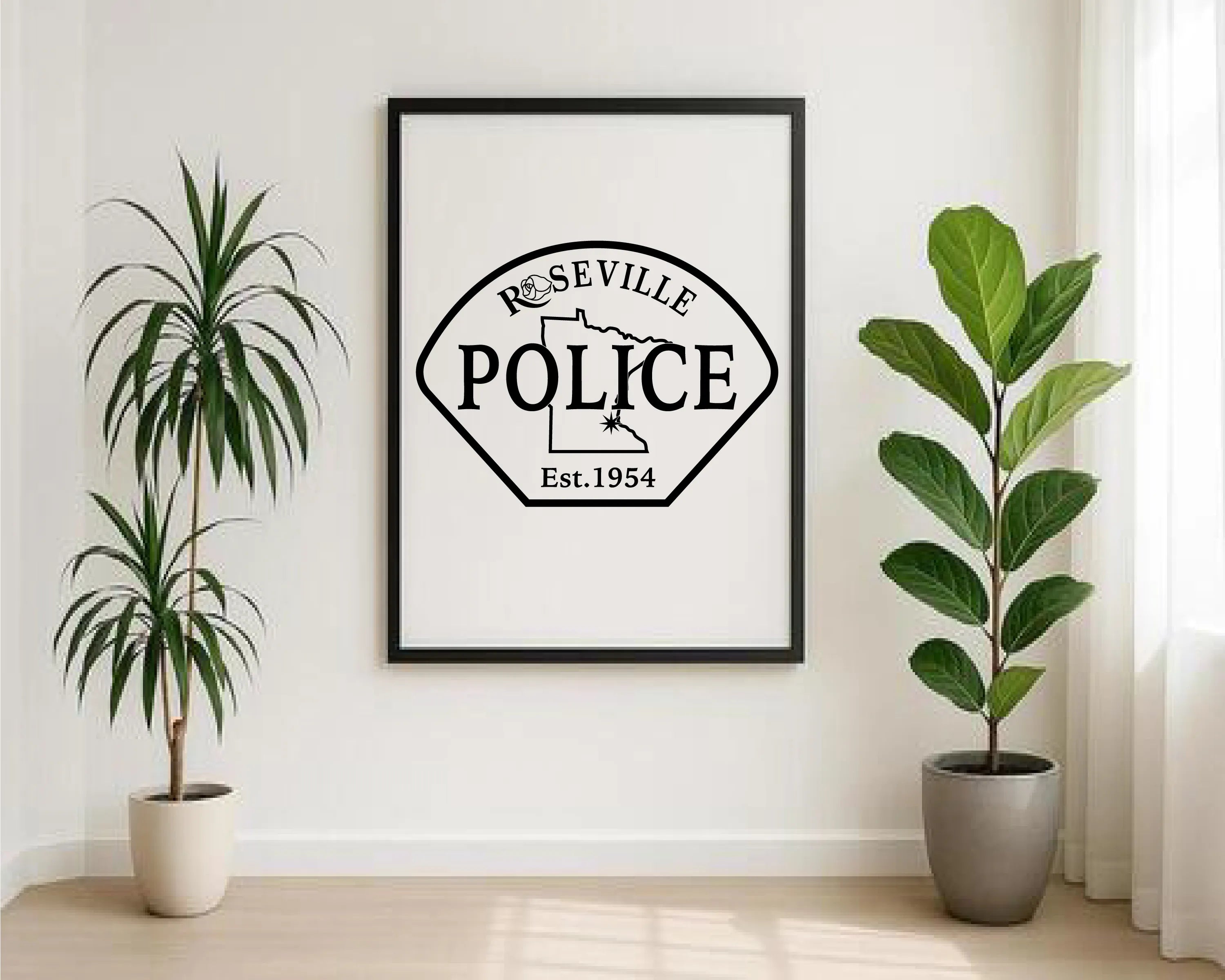 Roseville Police Patch Minnesota SVG Minnesota Law Enforcement Vector