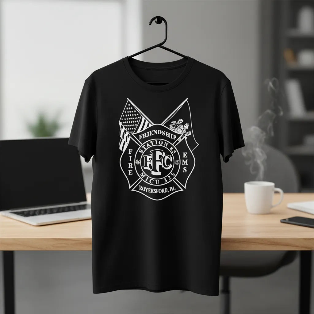 Royersford Friendship Fire Station 85 SVG

Pennsylvania Firefighter Vector Design

Maltese Cross Fire Badge Engraving File

Royersford Fire Station Sign CNC File

Crossed Flags Firefighter Vector for Laser Cutting